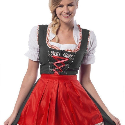 Sukienka Dirndl Oktoberfest Red 3-częściowa