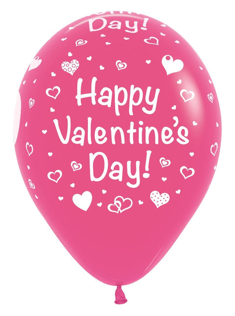 Balony Happy Valentines Day Mix 30cm 25szt