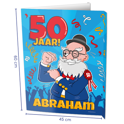 Szyld okienny Abraham 50 lat 60 cm