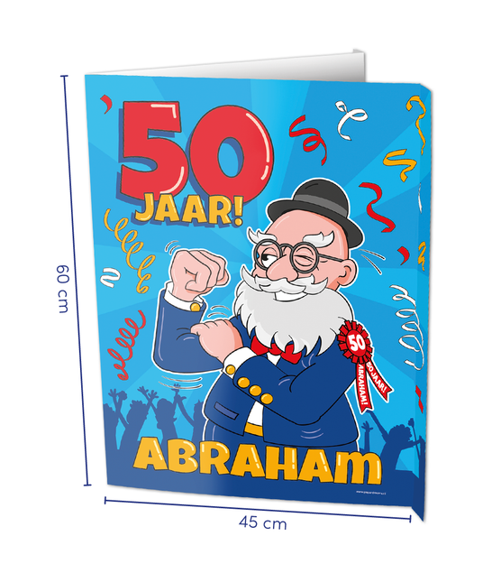 Szyld okienny Abraham 50 lat 60 cm