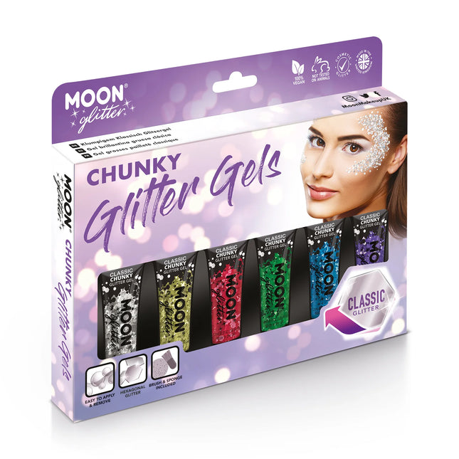 Moon Glitter Classic Chunky Glitter Gel Lavender 12ml