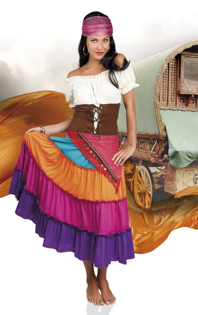 Kolorowa sukienka cygańska