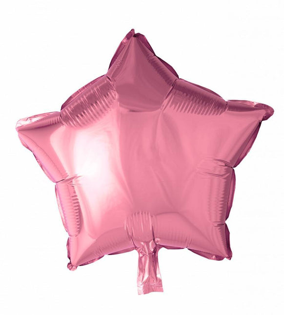 Balon helowy gwiazda jasnoróżowy 46 cm pusty