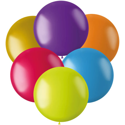 Balony w kolorze metalicznym 48 cm 6 szt.