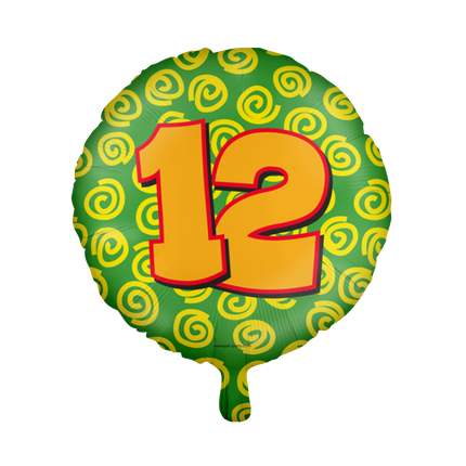 Balon helowy 12 lat kolorowy pusty 46 cm