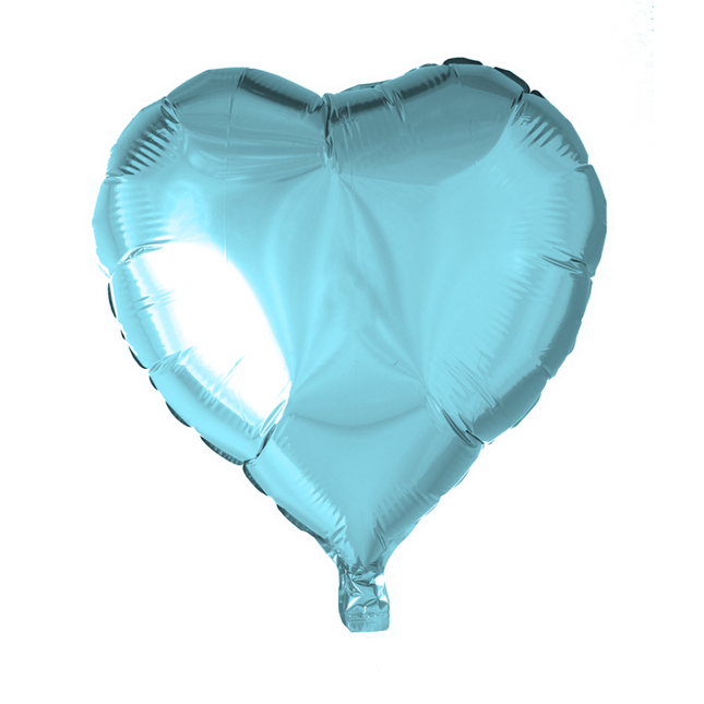 Balon helowy serce jasnoniebieski 45 cm pusty