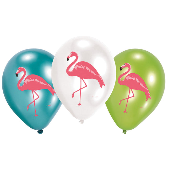 Balony Hawaii Flamingo 28cm 6szt