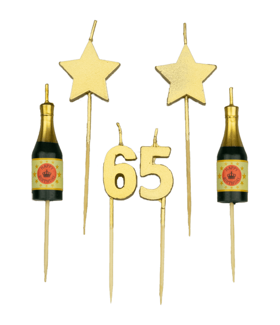 Świece 65 Years Champagne 17,5 cm