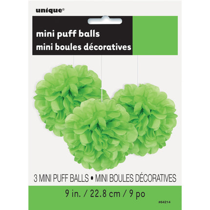 Pompon Lime Green 20cm 3szt