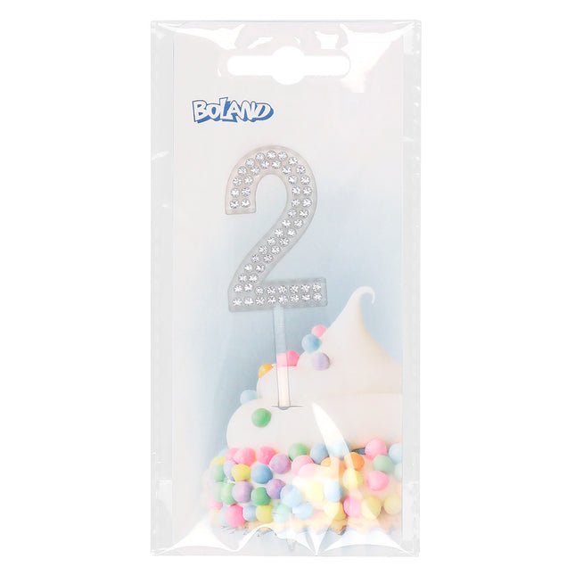 2 Year Cake topper Diamond 10.5cm