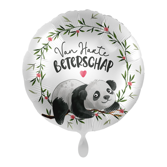 Panda balon helowy Happy Birthday pusty