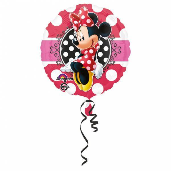 Balon z helem Myszka Minnie Deluxe 43 cm pusty