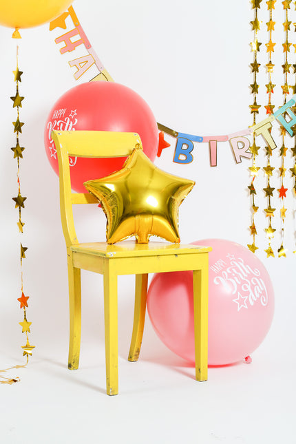 Balony Happy Birthday Blue 80cm 3szt