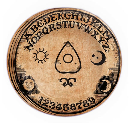 Talerze na Halloween Ouija 23cm 8szt