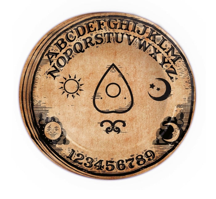 Talerze na Halloween Ouija 23cm 8szt