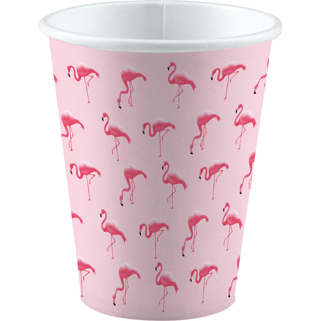 Kubki Hawaii Flamingo kartonowe 250ml 8szt