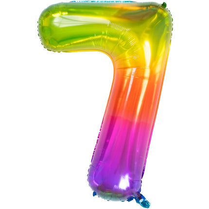 Balon foliowy Figurka 7 Rainbow XL 81cm pusty