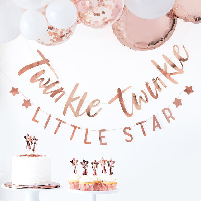 Różowo-złota girlanda Twinkle Twinkle 3m