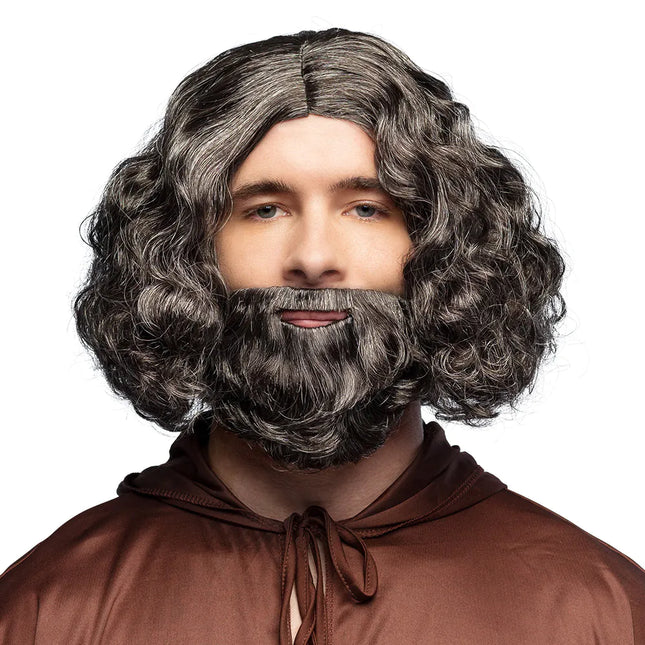 Monk Wig Black