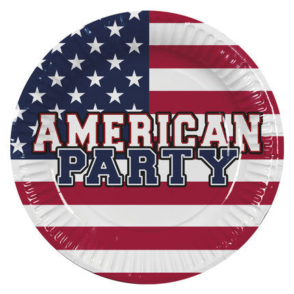 Talerzyki American Party Paper 23cm 10szt