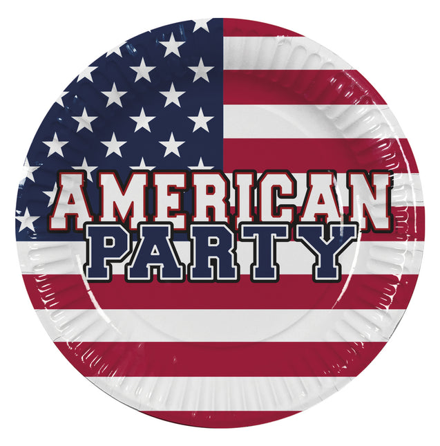 Talerzyki American Party Paper 23cm 10szt