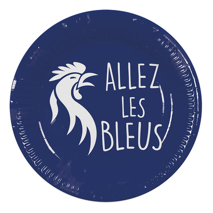 Talerze Allez Les Bleus 23cm 8szt.