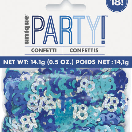 18 Year Confetti Bag Blue 14gr