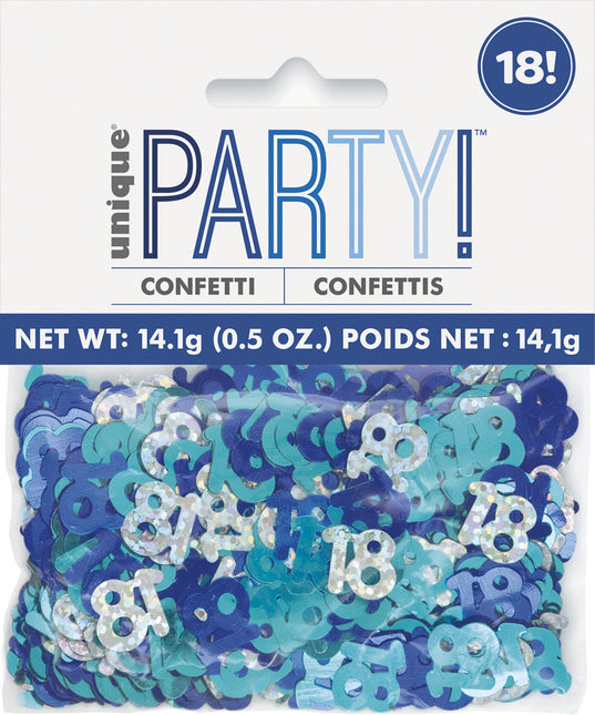 18 Year Confetti Bag Blue 14gr