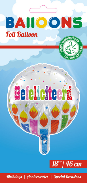 Balon helowy Gratulacje 45 cm pusty