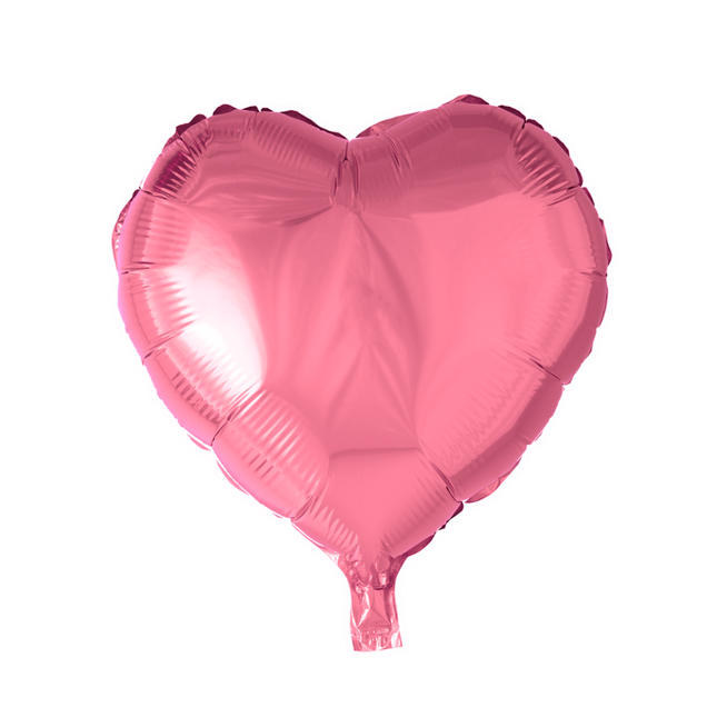Balon helowy serce jasnoróżowy 45 cm pusty