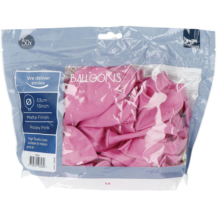 Różowe balony Rosey Pink 33cm 50szt