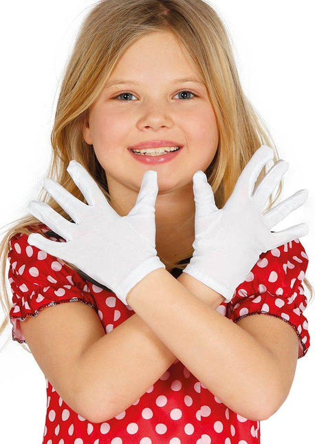Białe rękawiczki dziecięce 2szt