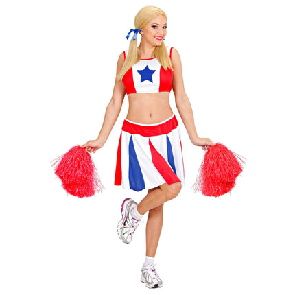 Pompon cheerleaderki czerwony