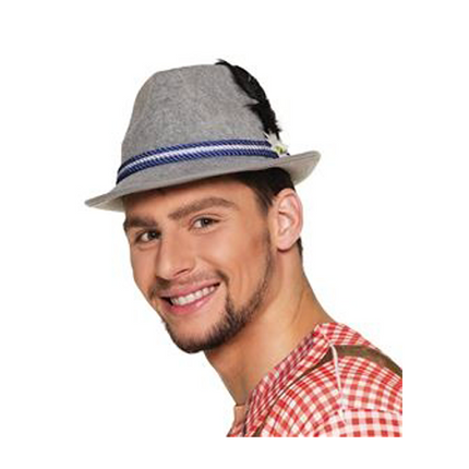 Oktoberfest Tiroler Hat Grey