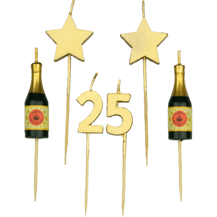 Świece 25 Years Champagne 17,5 cm