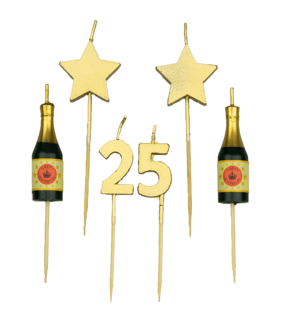 Świece 25 Years Champagne 17,5 cm