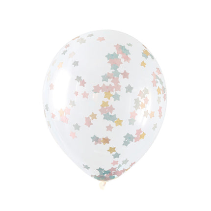 Balony z konfetti Gwiazdki 40cm 5szt