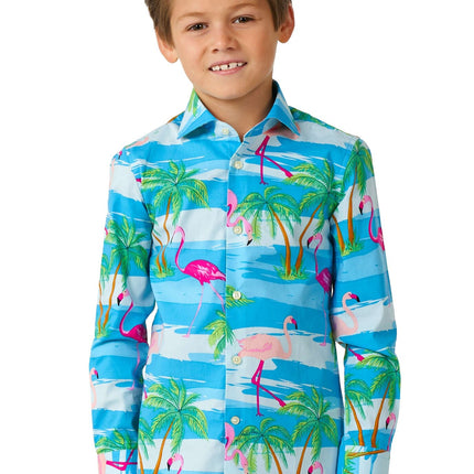 Hawaii Flamingo Shirt Boy OppoSuits