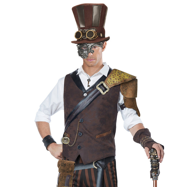 Srebrna maska steampunkowa