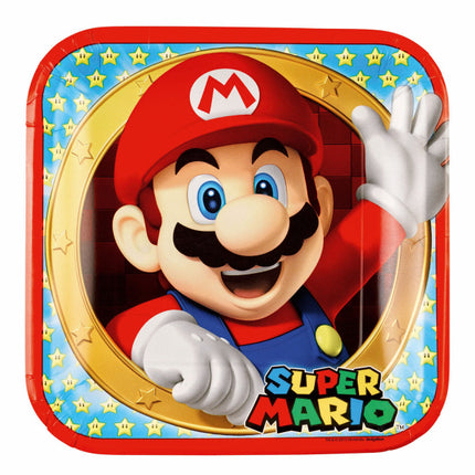 Talerze Super Mario Square 23cm 8szt