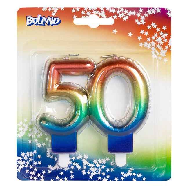 Świeczka Rainbow 50 Years 8cm