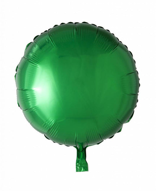 Balon helowy okrągły zielony 46 cm pusty