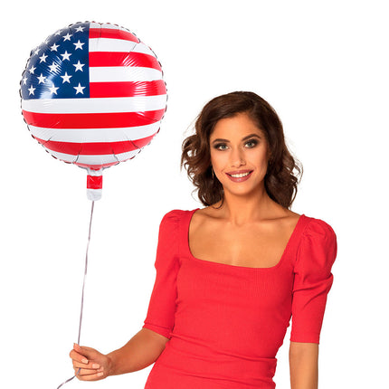 Balon helowy USA dwustronny pusty 45cm