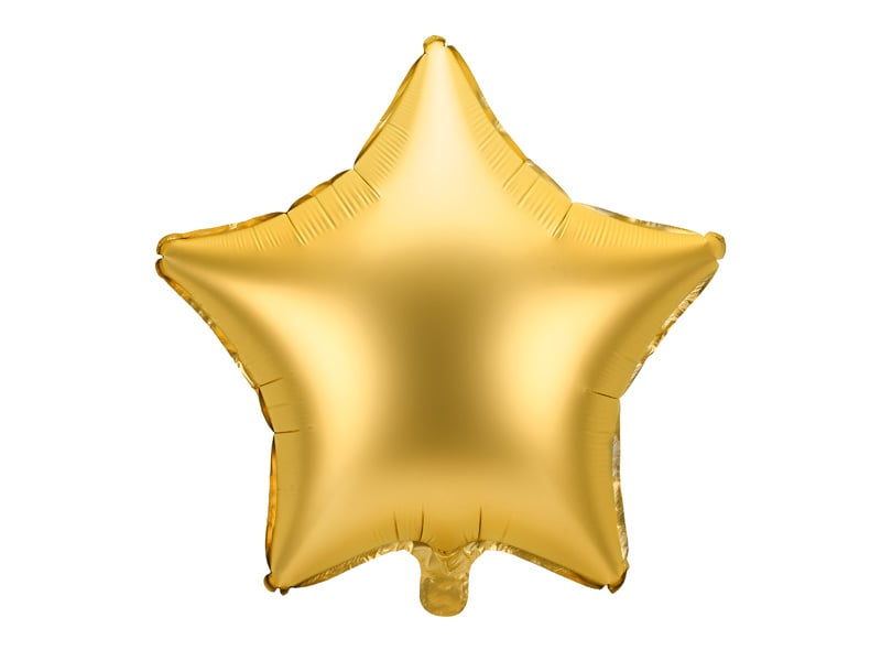 Balon helowy Gwiazda Złoty Pusty 48cm
