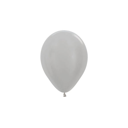 Balony Pearl Silver 12cm 50szt