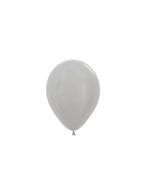 Balony Pearl Silver 12cm 50szt