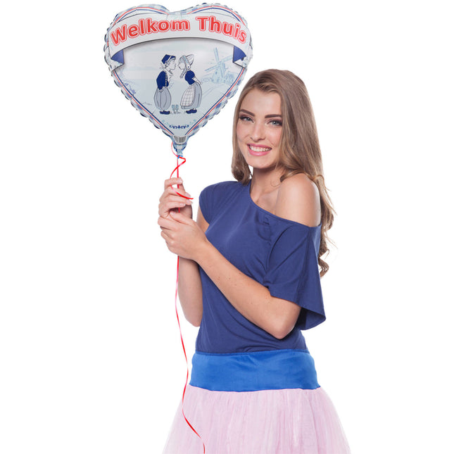 Balon helowy Welcome Home Delft Blue 45 cm pusty