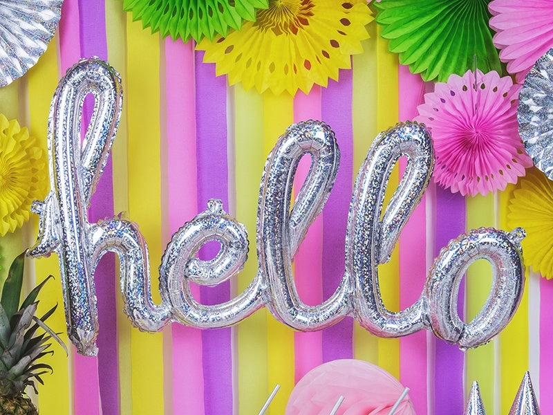 Balon foliowy Hello Holographic 72 cm