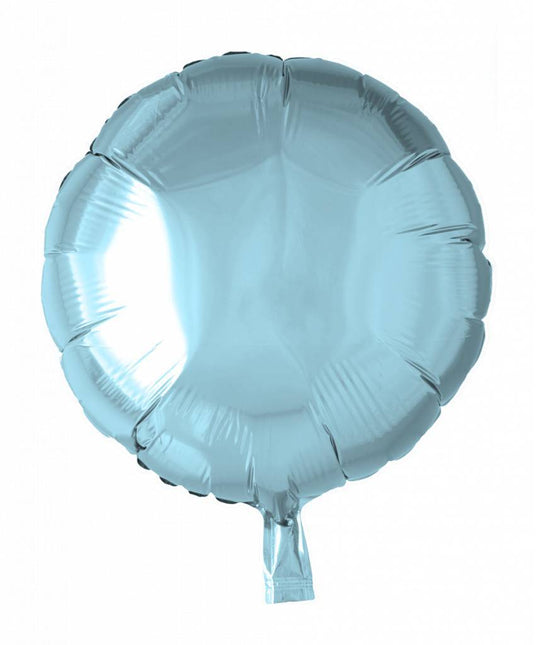 Balon helowy okrągły jasnoniebieski 46 cm pusty