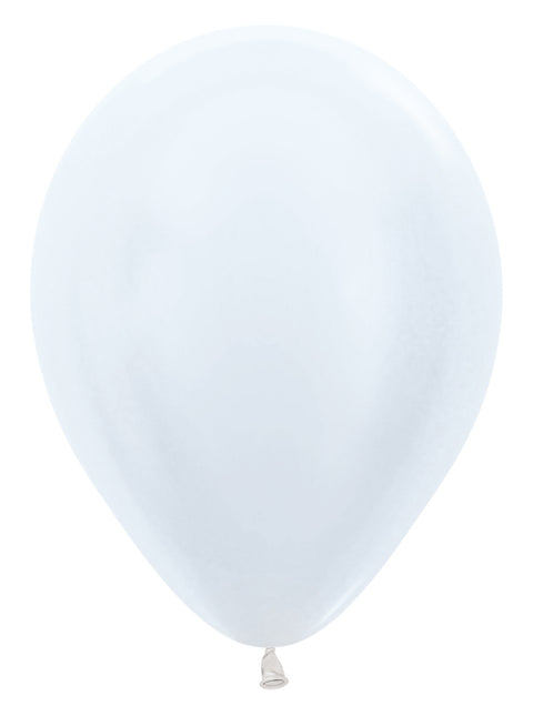 Balony Pearl White 30cm 50szt